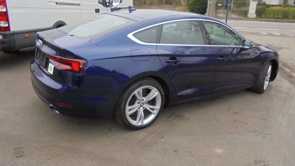 AUDI A5 SPORTBACK 2.0i  G TRON - LEDER - GPS - CRUISE, Auto's, Audi, 1998 cc, 4 cilinders, CNG (Aardgas), Blauw