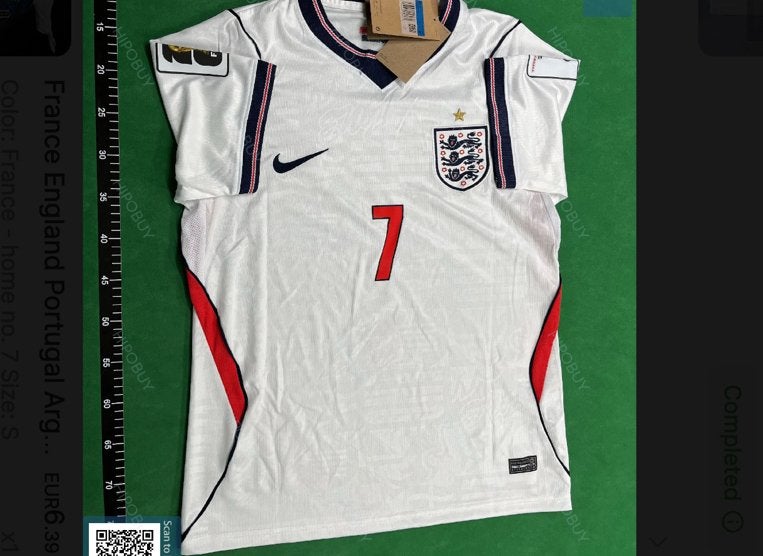 Engeland WK shirt Saka nummer 7, Ophalen of Verzenden