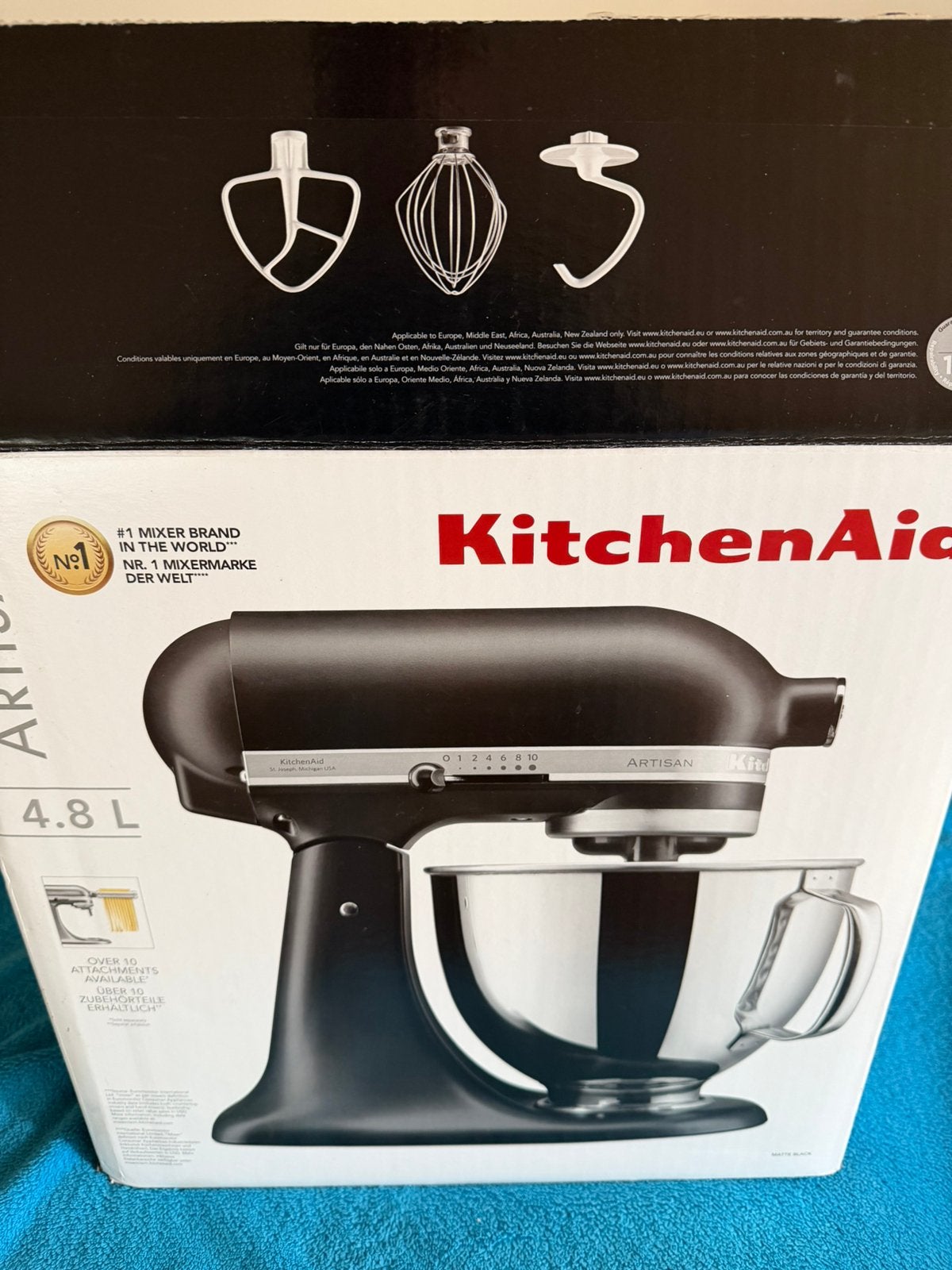 KitchenAid keukenrobot 4.8L Artisan, Ophalen, 4 liter of meer, Nieuw, 3 snelheden of meer