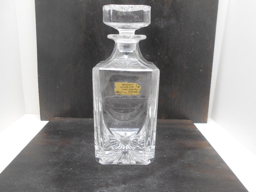 superbe ancienne carafe Cristal de Lorraine taillé main, Enlèvement ou Envoi