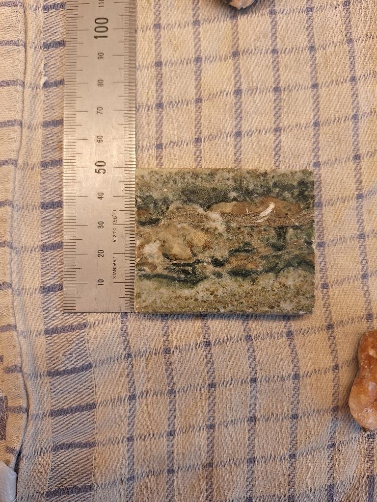 Plaquette de Jaspe Océan Polie - Pierre de Collection, Enlèvement ou Envoi, Minéral