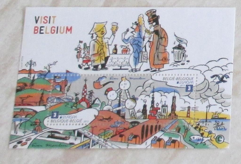 blok BL198 visit belgium 2 x nummer3 europa, Sans timbre, Neuf, Enlèvement ou Envoi, Timbre-poste