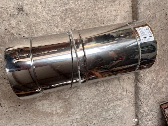 Schouw DS inox aanpasbare buis 150mm, Ophalen, Nieuw, Minder dan 2 meter, 80 mm of meer