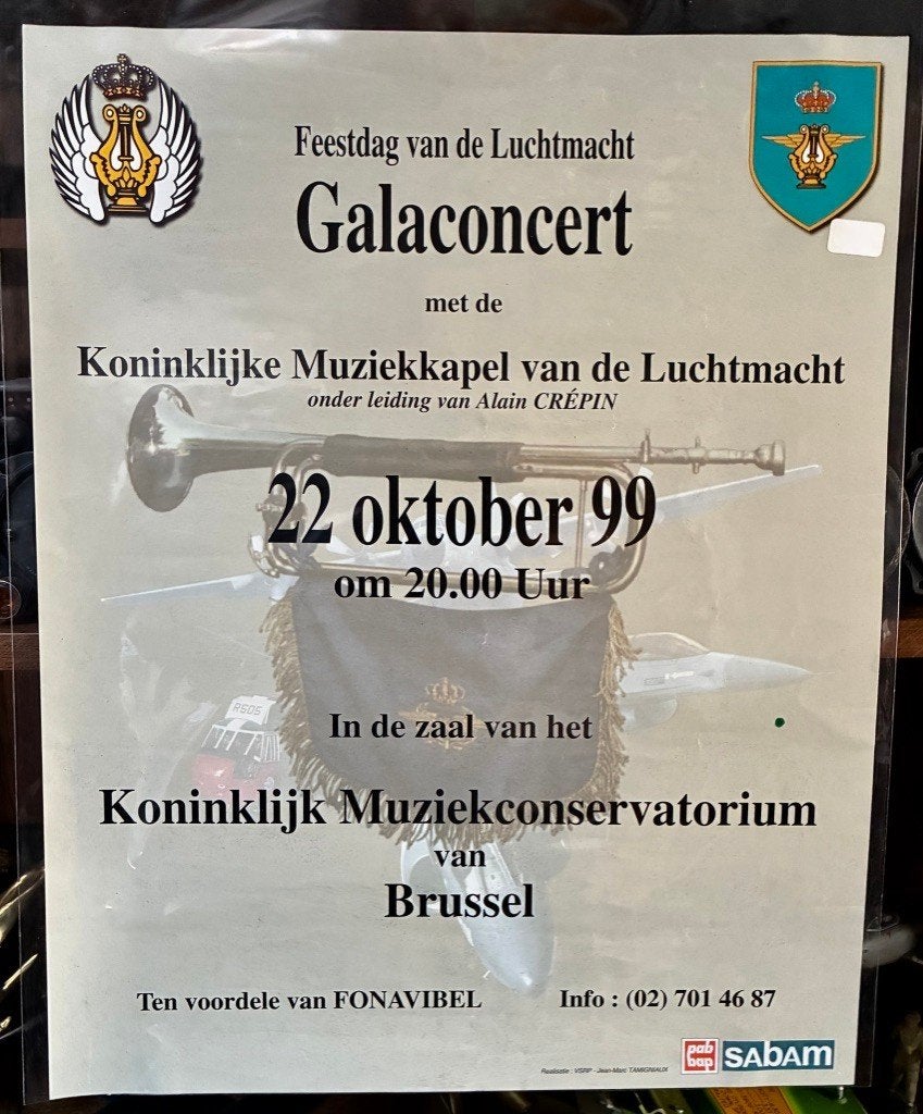 Galaconcert Luchtmacht Brussel 1999., Enlèvement ou Envoi, Armée de l'air, Photo ou Poster