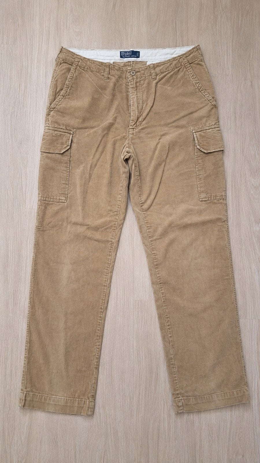 Polo Ralph Lauren corduroy cargo broek beige/camel maat W34, Kleding | Heren, Maat 48/50 (M), Beige, Ophalen of Verzenden, Polo Ralph Lauren