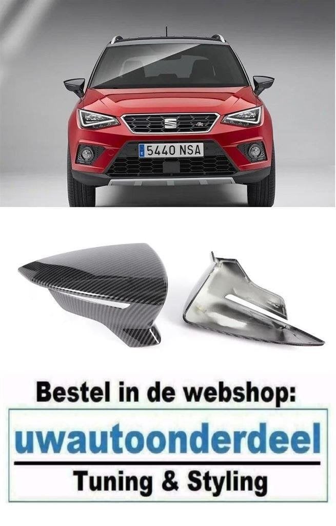 Spiegelkap Spiegelkappen Carbon Look Cupra FR Look Voor Seat, Auto diversen, Verzenden
