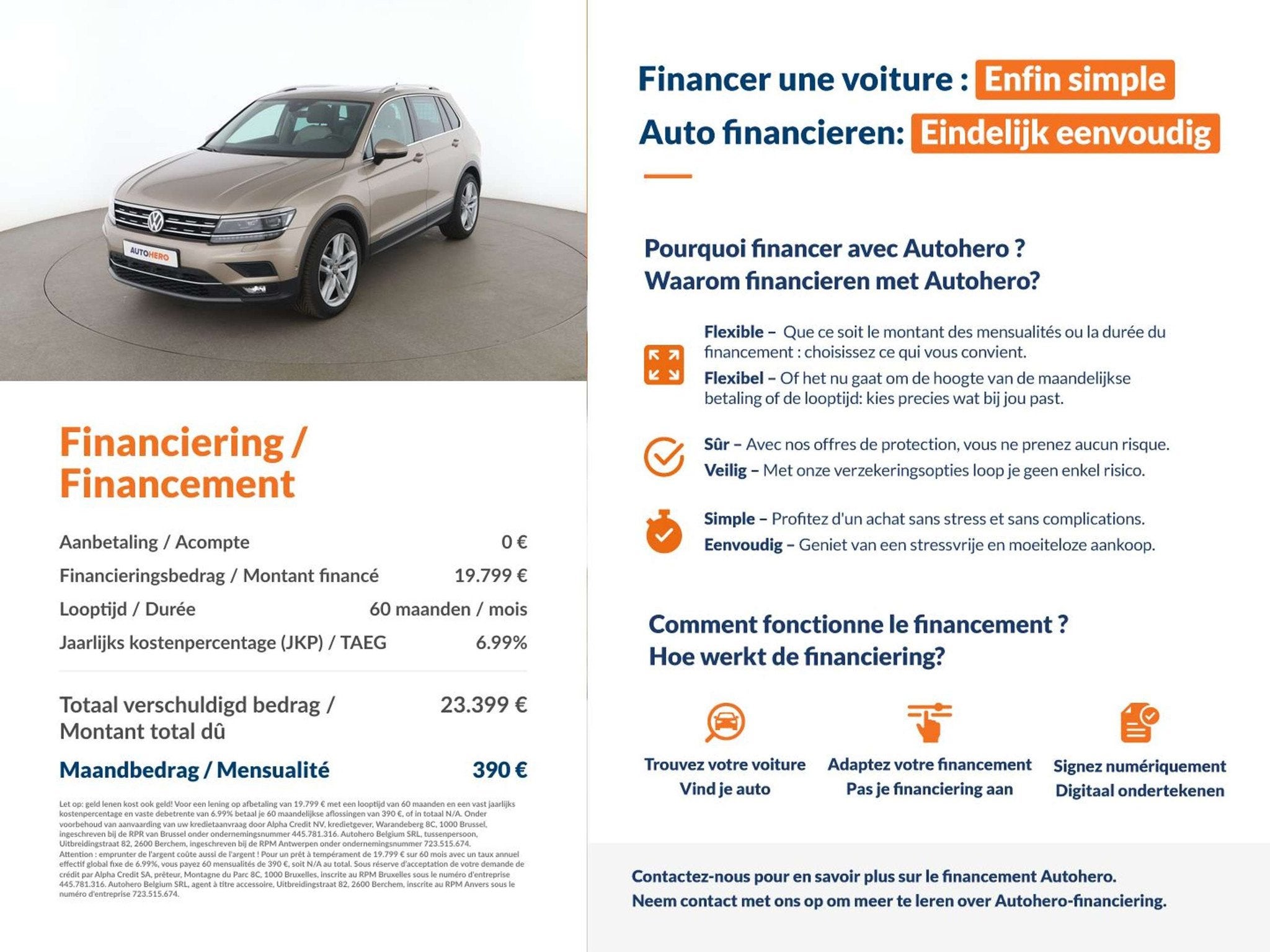 Volkswagen Tiguan 2.0 TDI Highline BlueMotion Tech, Auto's, Volkswagen, Gebruikt, Adaptive Cruise Control, 5 deurs, 150 pk