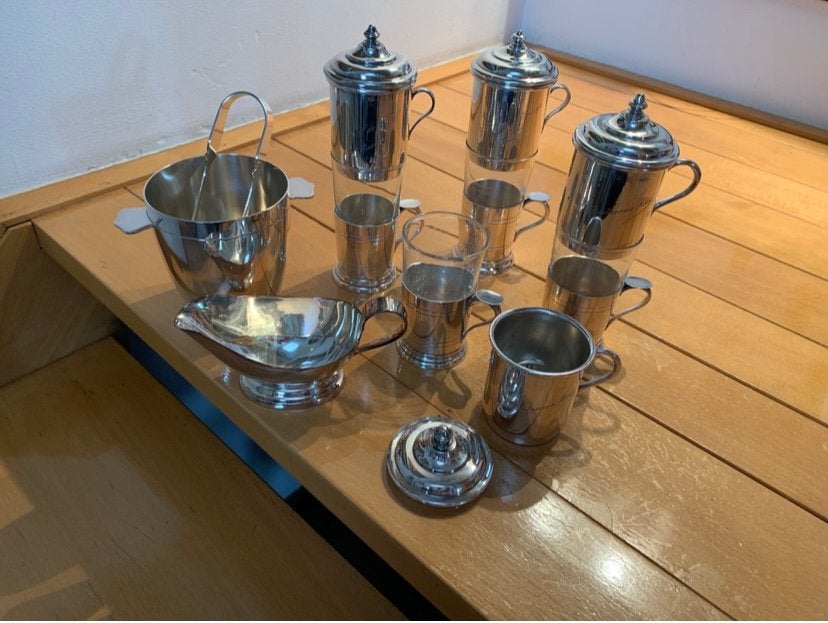 Vintage hotelzilver, uit Hotel Britannia, Huis en Inrichting, Keuken | Servies, Ophalen, Zo goed als nieuw, Vintage