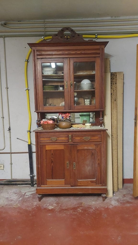 Dennenhouten kastje, Maison & Meubles, Armoires | Vitrines, Avec tablette(s), Vintage, Utilisé, 50 à 100 cm