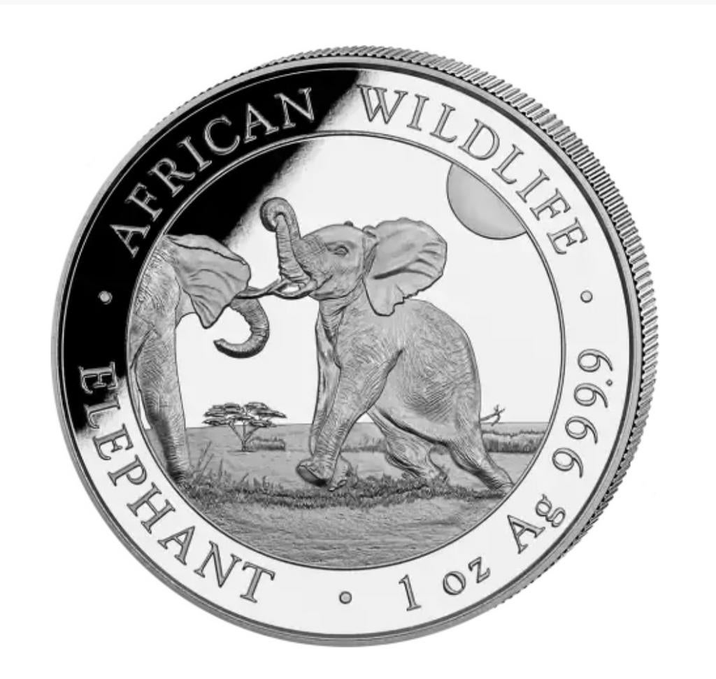 Somatische olifant 1oz zilver, Verzenden, Zilver