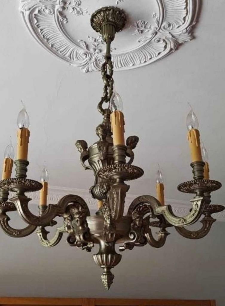 Grote mazarin lustr 3 ampliek, Huis en Inrichting, Lampen | Kroonluchters, Ophalen