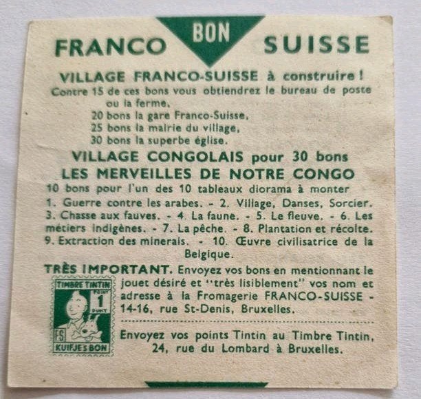 Lot de timbres Tintin vintage + Bulletin, Enlèvement ou Envoi