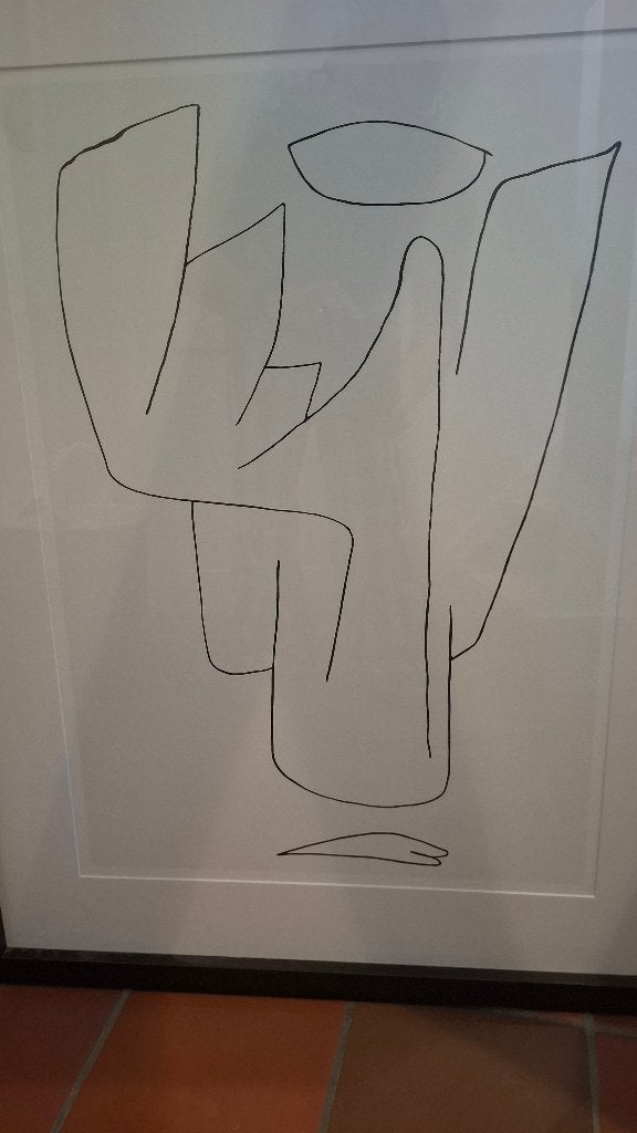 Engelsam - Paul Klee zeefdruk op dik papier in kader, Sérigraphie, Encadré, Abstrait, Enlèvement