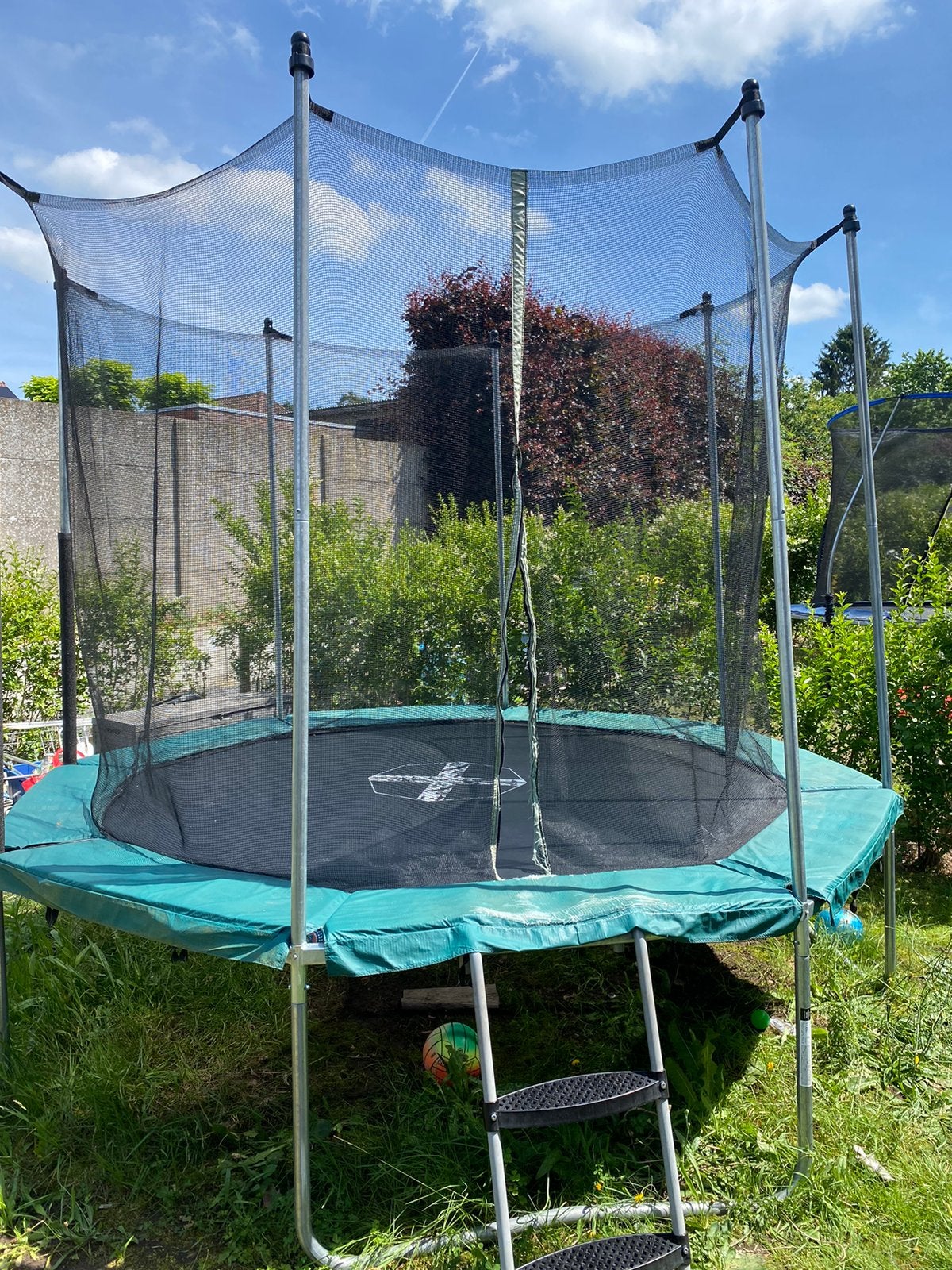 Trampoline met trap, Ophalen, Zo goed als nieuw