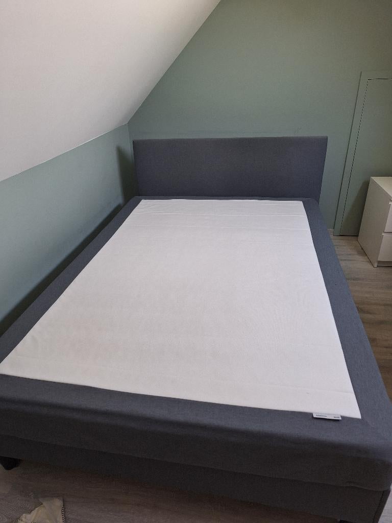 Bed + Matras Ikea Sabovik 140x200, Ophalen, Tweepersoons, 140 cm, Zo goed als nieuw