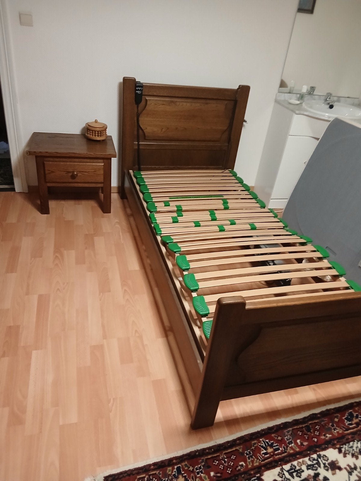 eiken 1 pers slaapkamer, Maison & Meubles, Chambre à coucher | Chambres à coucher complètes, Enlèvement