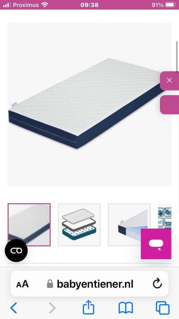 Matelas imperméable pour lit bébé, Enlèvement, Comme neuf