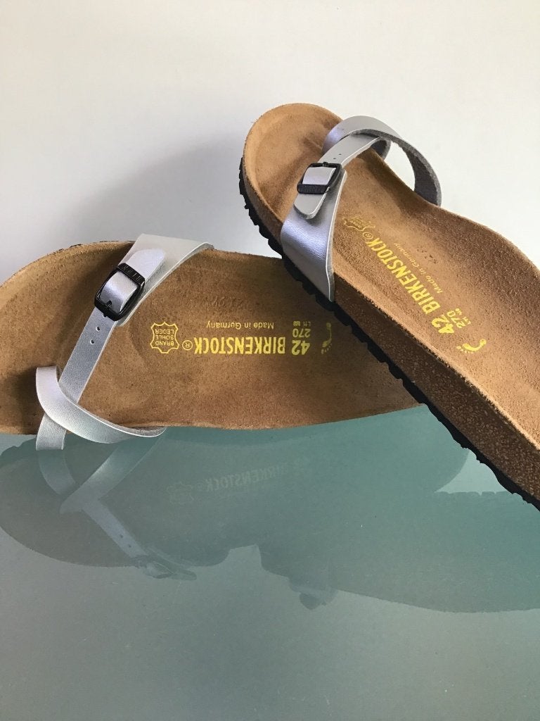 Birkenstock Piazza zilver | 42 Nieuw! | Gratis verzenden, Slippers, Overige kleuren, Nieuw, Ophalen of Verzenden