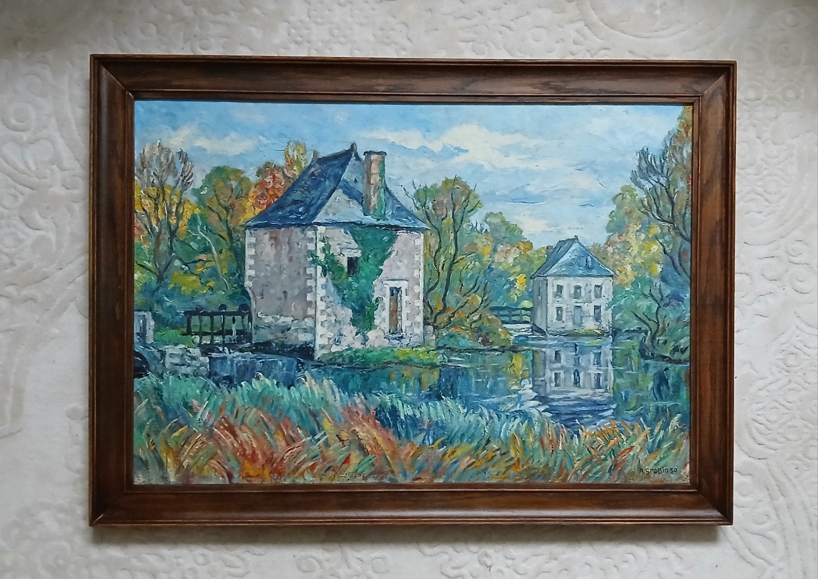 Schilderij # Alexander Marie Grassin ( groot doek ), Ophalen, Ingelijst, Landschap