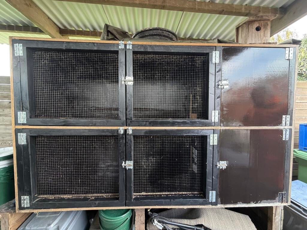 2x Grote konijnenkast met nachthok – stevig – 200x120x60, Dieren en Toebehoren, Ophalen