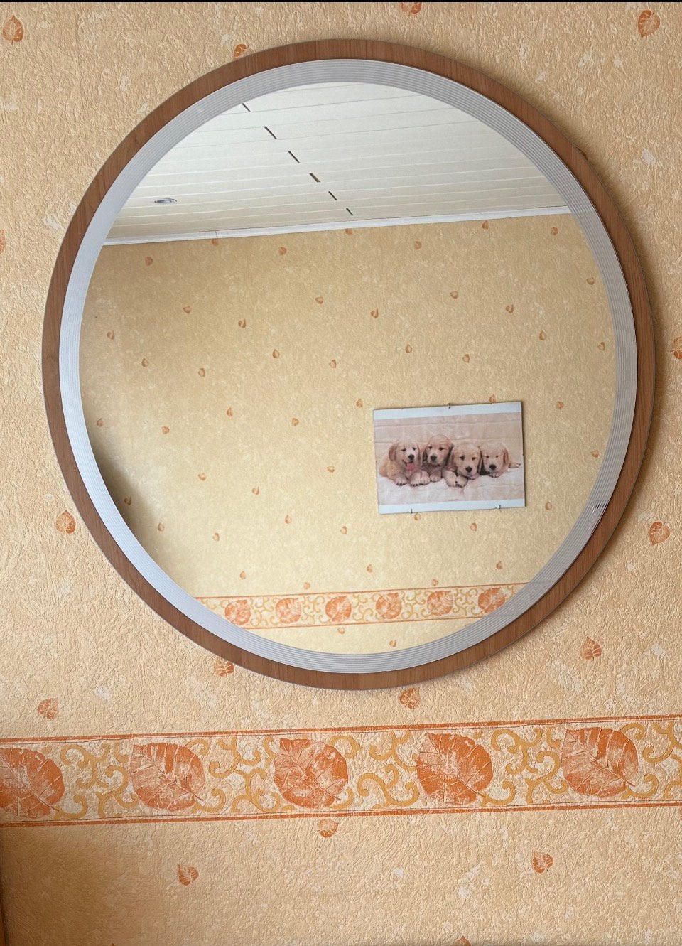 Grote ronde spiegel, Huis en Inrichting, Woonaccessoires | Spiegels, Ophalen, Zo goed als nieuw