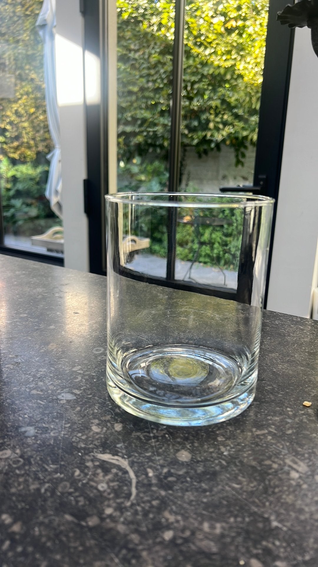 Vases en verre transparent 12x15 (mariage, fête, déco), Enlèvement, Comme neuf, Transparent, Verre