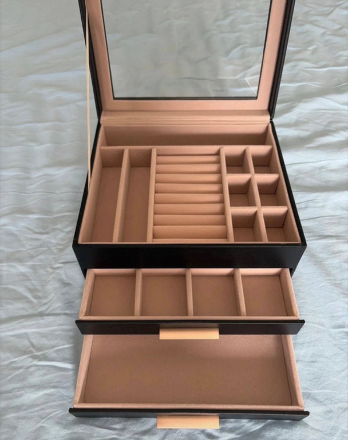 Boîte á bijoux, Bijoux, Sacs & Beauté, Boîtes de maquillage & Beauty case, Enlèvement ou Envoi, Neuf, Noir