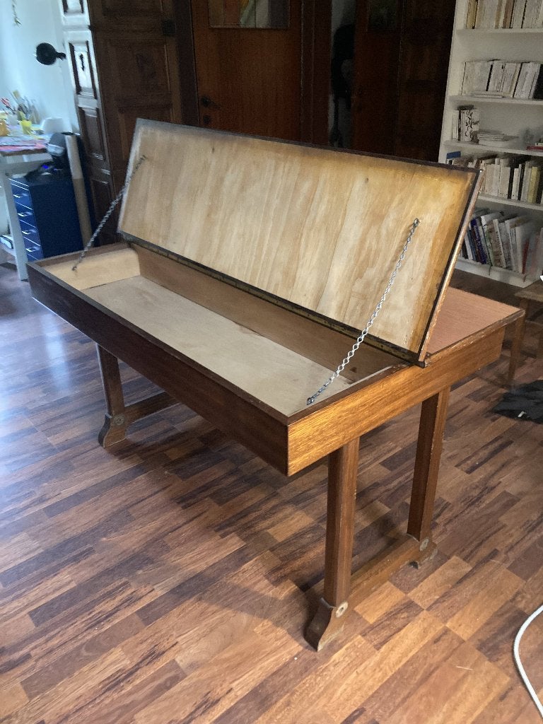 Bureau "bi-face", Bureau d'écolier, Comme neuf, Enlèvement, 130 cm