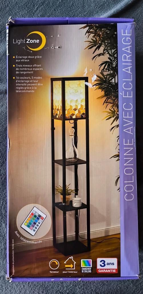 Lampe Colonne Design - Éclairage d'Ambiance LED (Neuve), Enlèvement, Verre