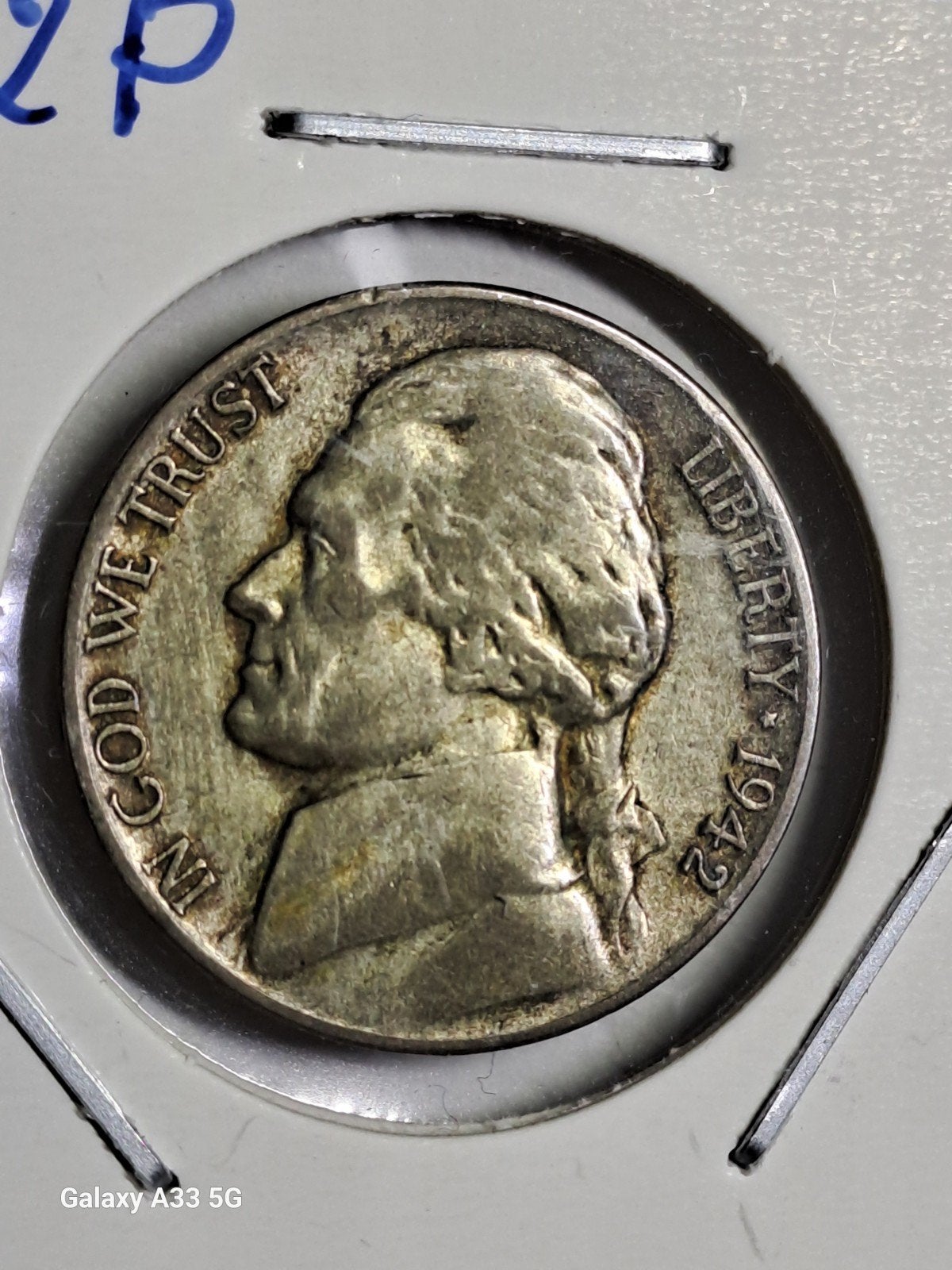 USA-5 Cents 1942P - Jefferson Nickel, Enlèvement ou Envoi, Monnaie en vrac, Argent