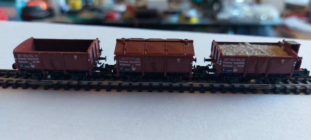 WAGONS NLK 0423 AVEC ROUES À RAYONS 1/160, Enlèvement ou Envoi, Utilisé, Courant continu, Wagon