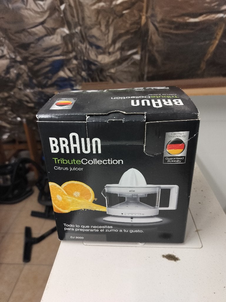 Braun CJ 3000 Elektrische Citruspers, Ophalen of Verzenden, Zo goed als nieuw, Citruspers