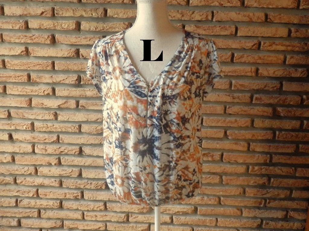 (172)- blouse femme t.40 brune, Ophalen of Verzenden, Zo goed als nieuw, Maat 38/40 (M), Bruin