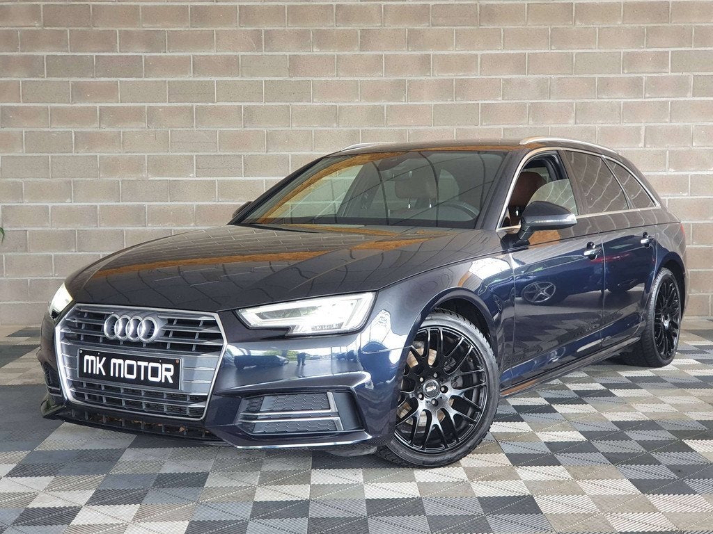 Audi A4 2.0 TDi 150CV / S-LINE / S-TRONIC (bj 2018), Auto's, Bluetooth, Gebruikt, 4 cilinders, Blauw