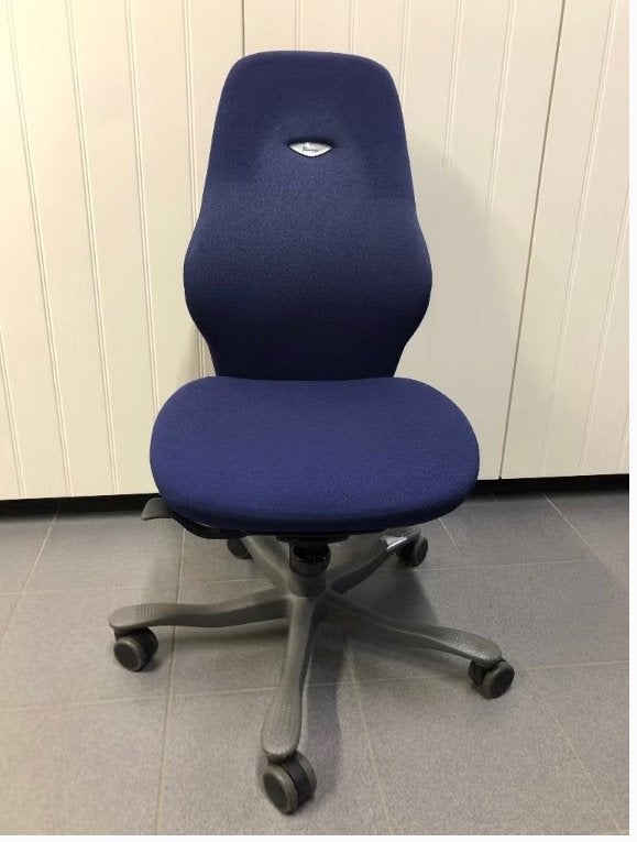 Kinnarps ergonomische bureaustoel, Maison & Meubles, Chaises de bureau, Utilisé, Chaise de bureau, Bleu, Ergonomique, Enlèvement