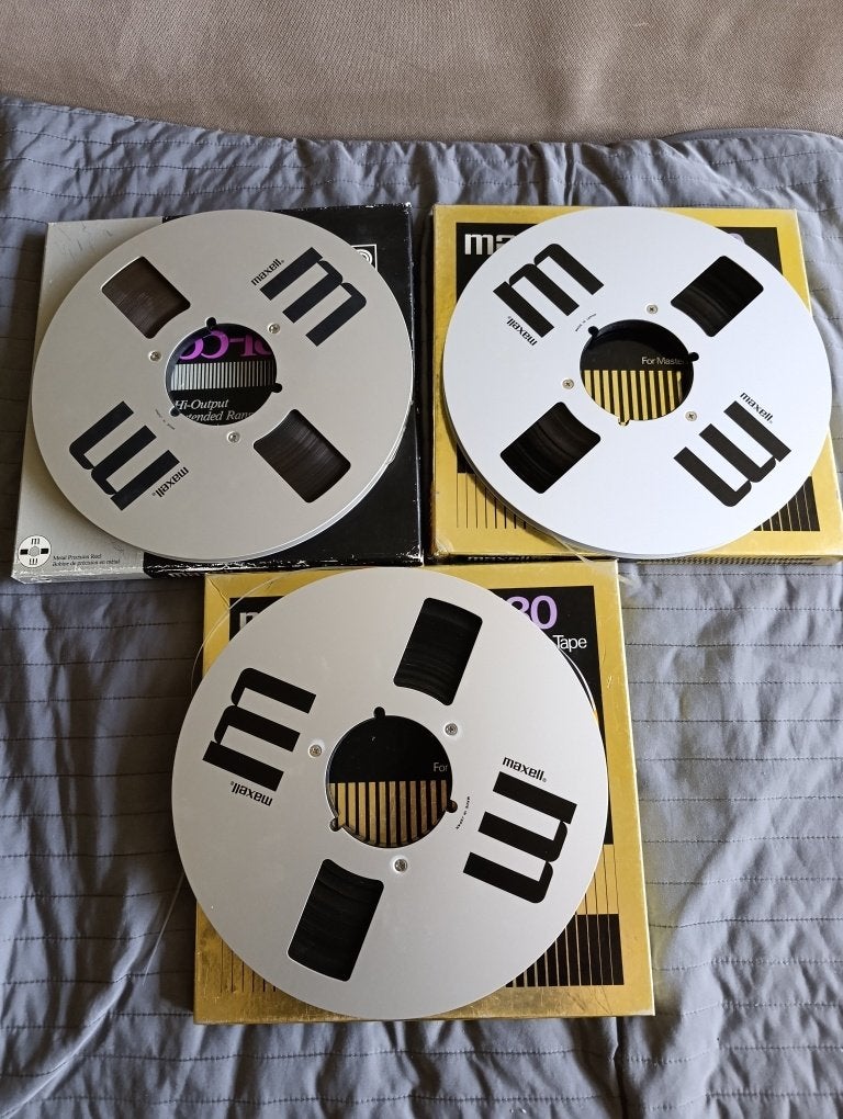 MAXELL 26 cm metal spoelen/3 stuks/in zeer goede staat, Audio, Tv en Foto, Bandrecorder, Ophalen, Bandrecorder