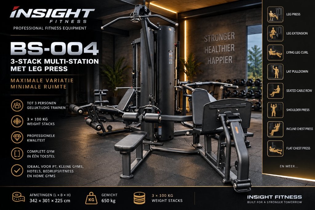 Insight Fitness BS-004 3-Stack + Leg Press – NIEUW, Ophalen, Benen, Krachtstation, Nieuw