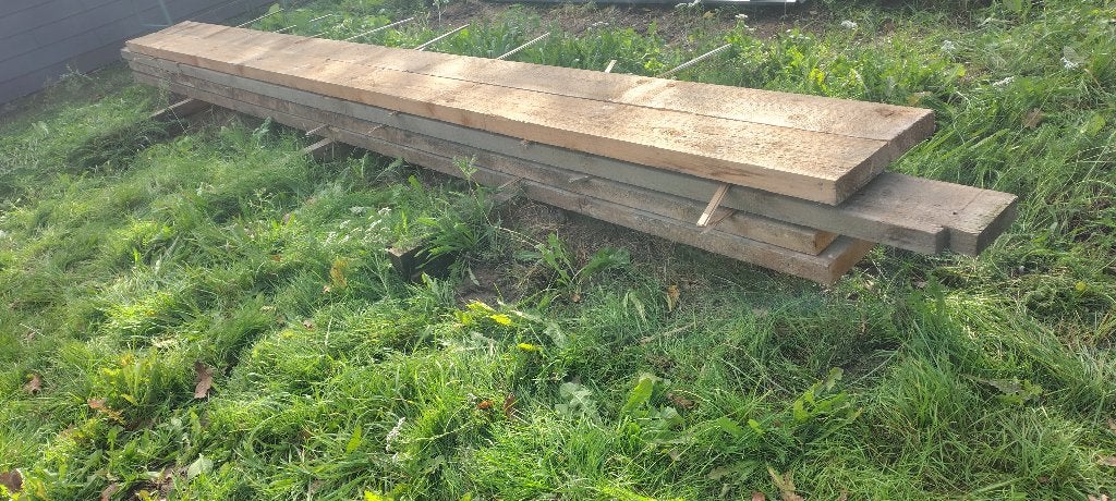 balken 22cm op 6,3cm van 540cm tot 385cm lang, Doe-het-zelf en Bouw, Ophalen, Gebruikt, Balk, Vuren
