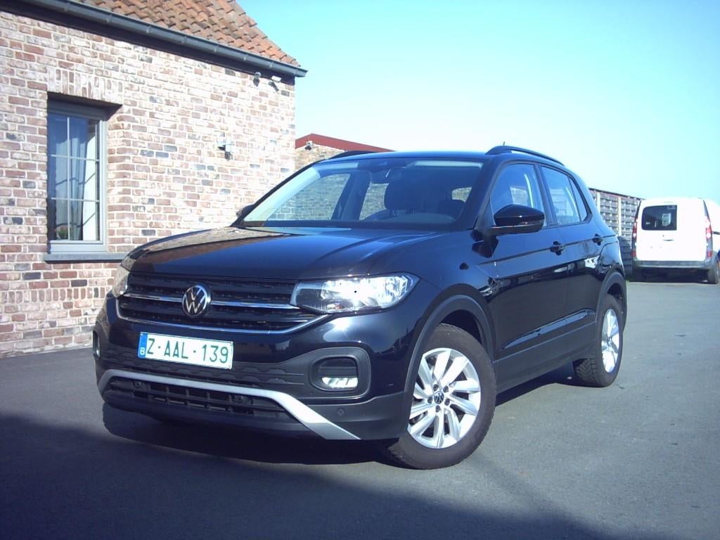 VW T-Cross 1.0 Tsi (2021), Auto's, Testrit aan huis, T-Cross, Zwart, USB