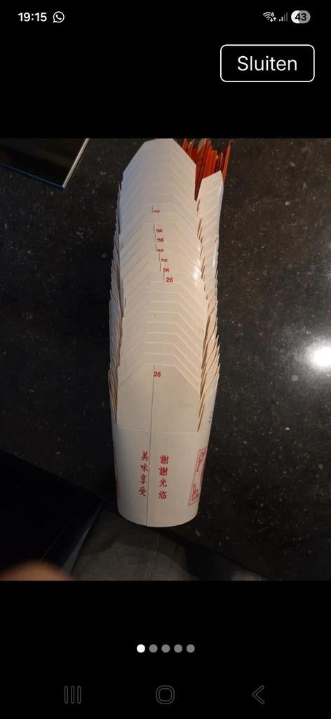 Sets van 24 bakjes voor aziatisch eten., Ophalen
