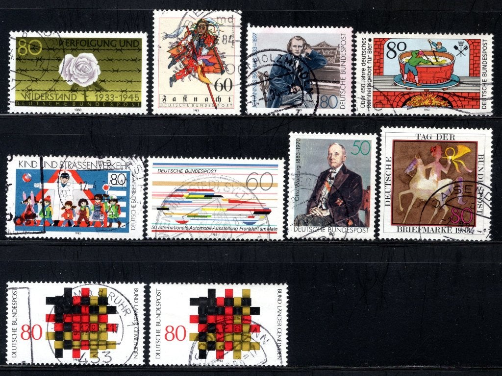 ALLEMAGNE Lot 1983 timbré, Envoi, RFA, Affranchi
