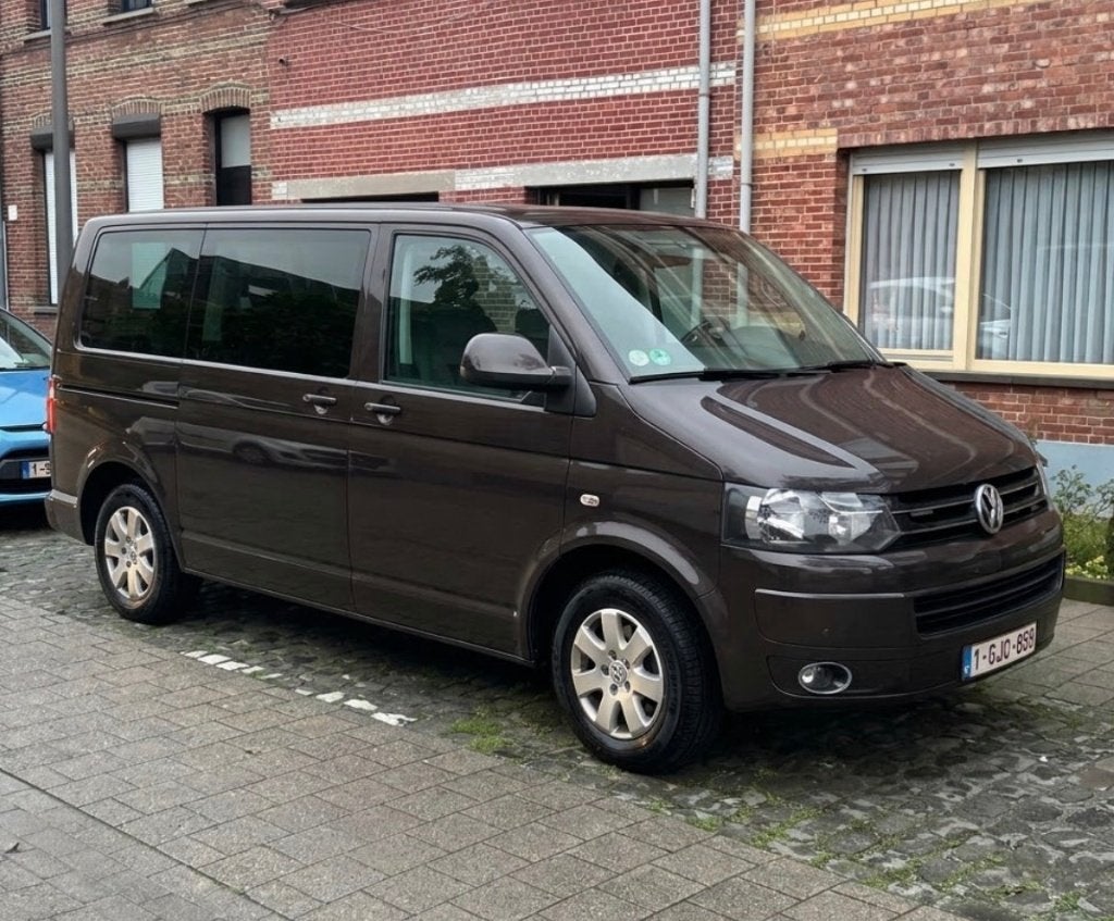 volkswagen t5 multivan, Auto's, Voorwielaandrijving, Bruin, Grijs, Particulier