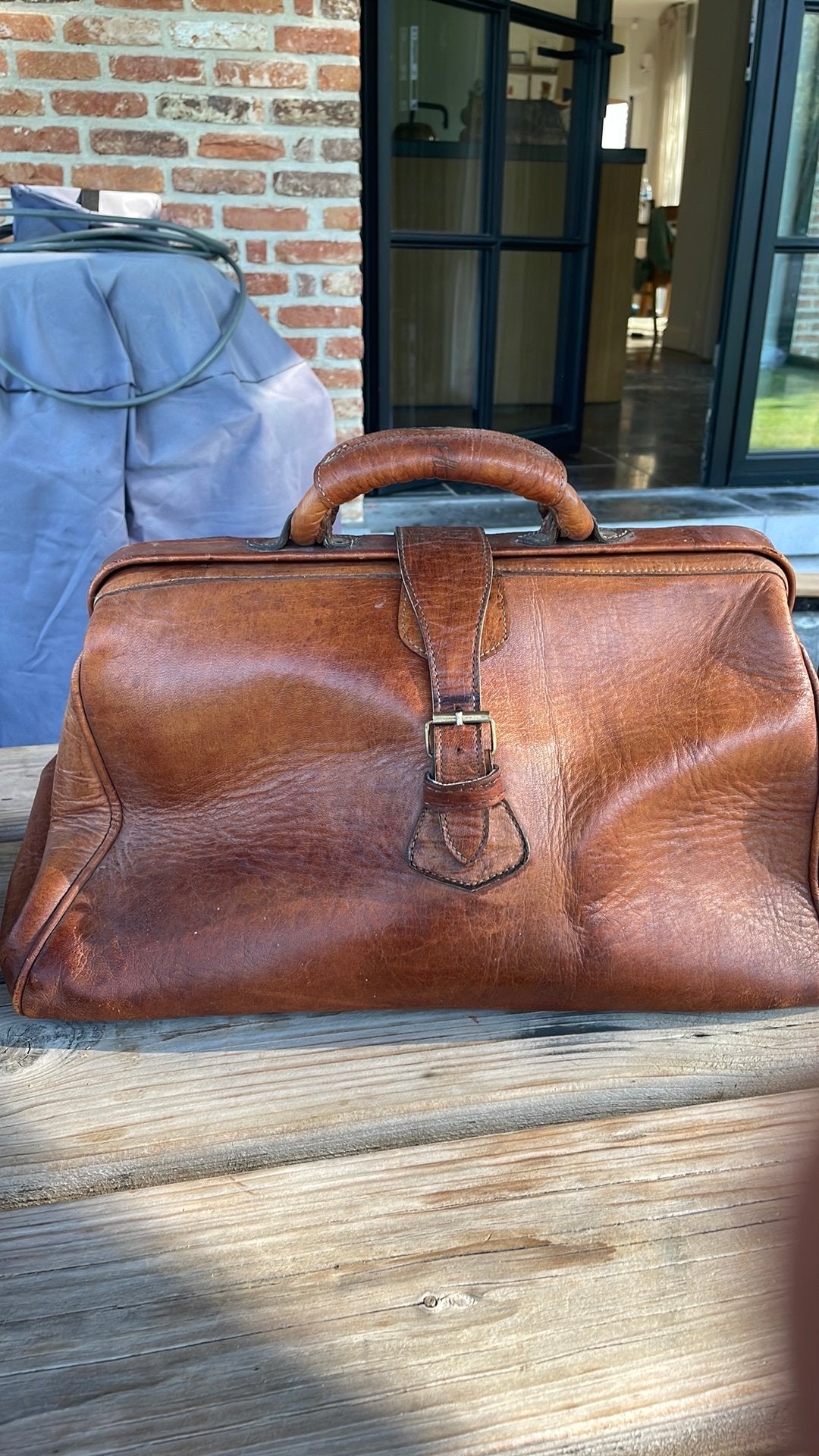 Authentieke doktertas, 30 cm ou plus, Enlèvement ou Envoi, Moins de 35 cm, Brun