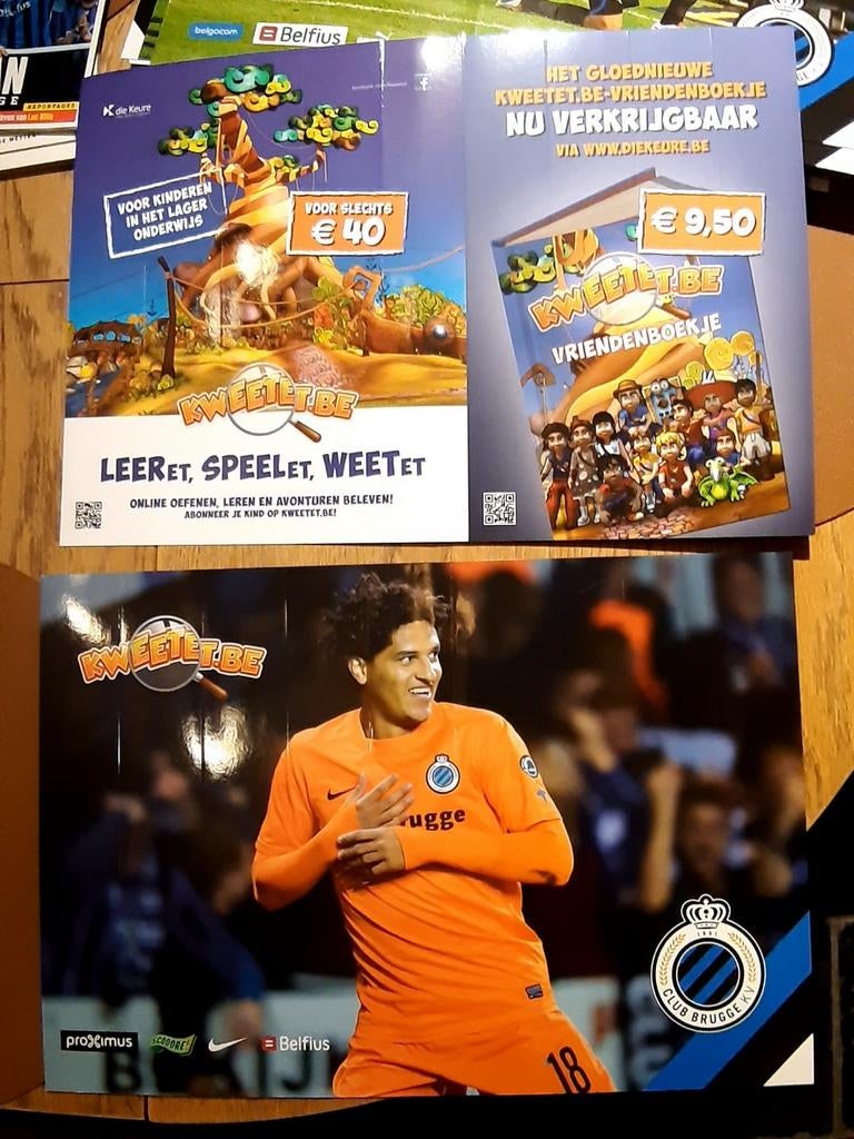 42 geplastificeerde pancartes Club Brugge, Ophalen of Verzenden, Zo goed als nieuw, Overige typen
