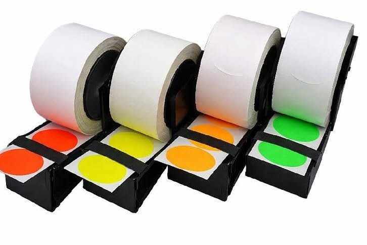 Blanco ETIKETTEN - ROND 30 MM - PER ROL 500 stuks, Zakelijke goederen, Kantoor en Winkelinrichting | Kantoorartikelen, Verzenden