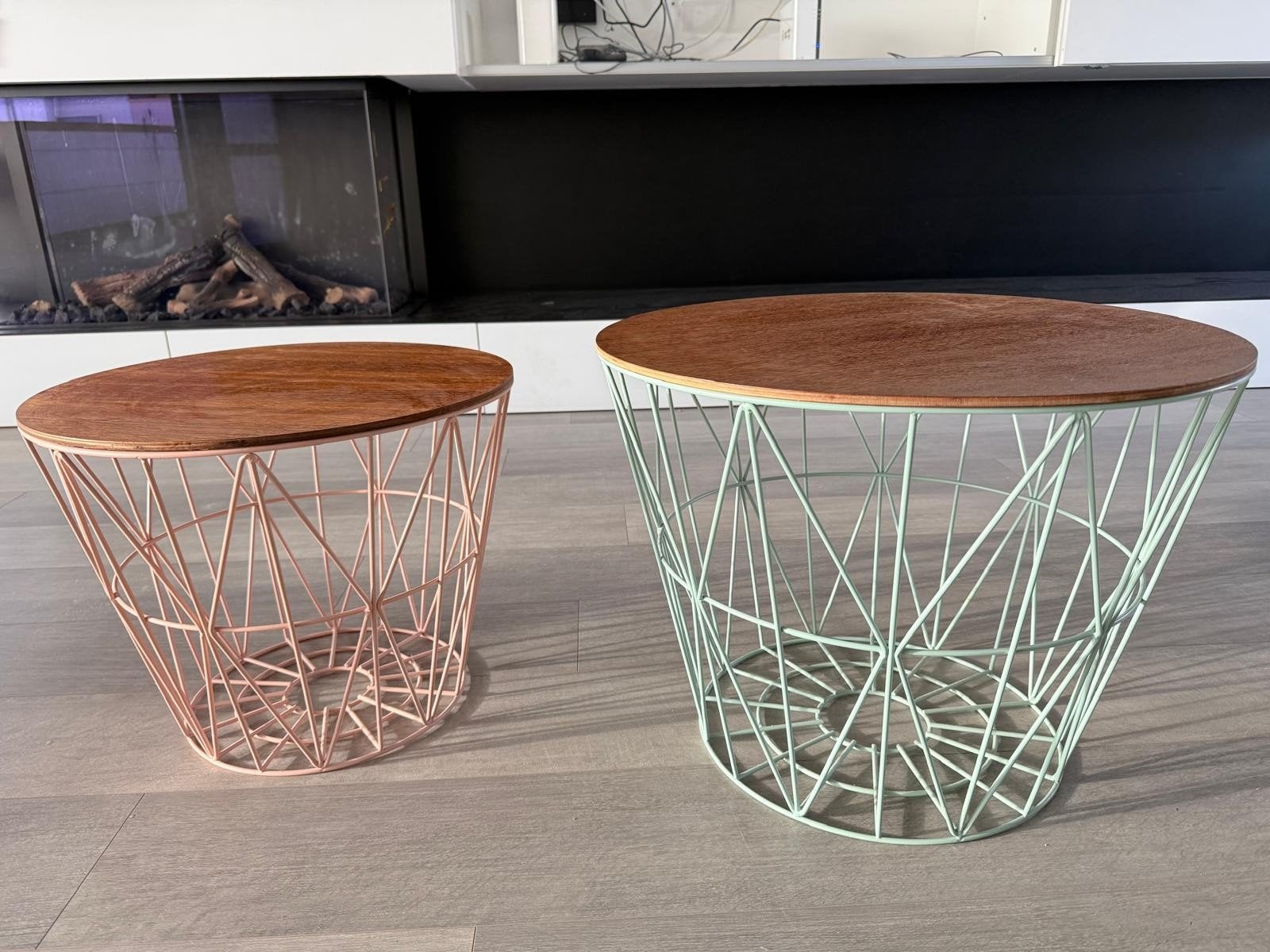 salontafel met draadmand merk Ferm Living, Ophalen, Zo goed als nieuw, Rond