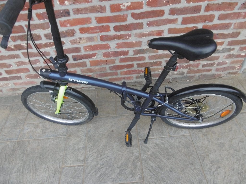 vélo pliant BTWIN 6 vitesses aluminiu, Vitesses, Frein sur jante, 18 à 20 pouces, Enlèvement