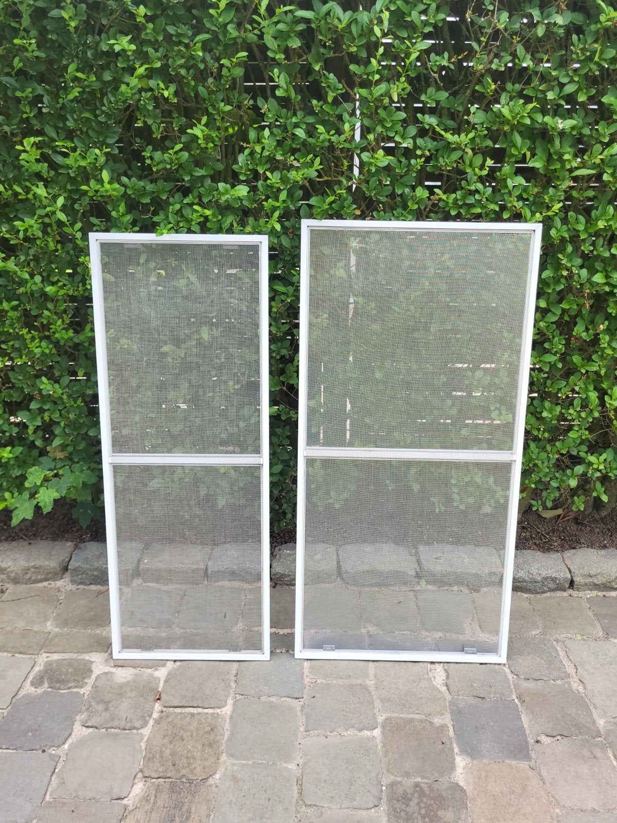 4 aluminium inzethorren-vliegramen met inzethaakjes, Doe-het-zelf en Bouw, Deuren en Vliegenramen, Ophalen