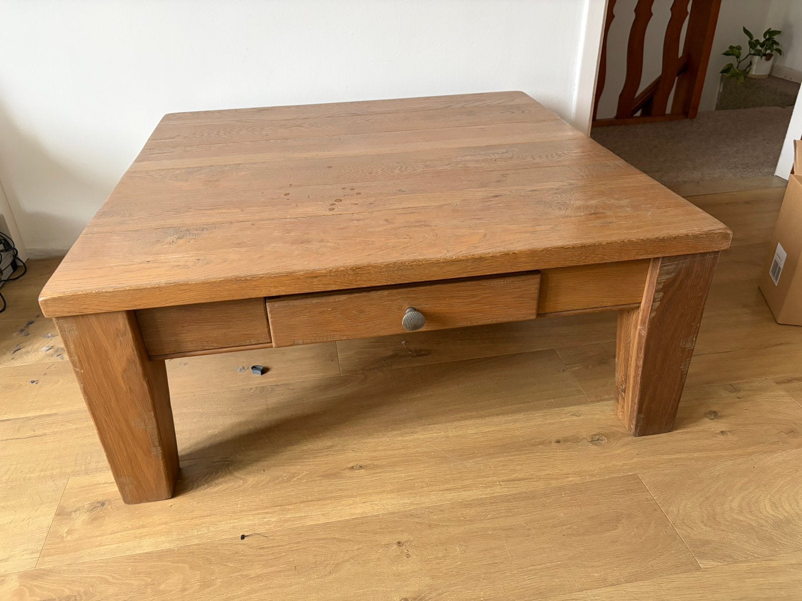 Eiken salontafel met schuif, Ophalen, Gebruikt