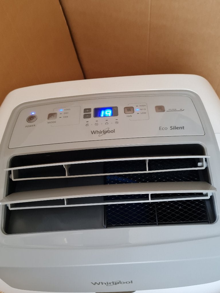 Climatiseur Whirlpool PACW29COL, 60 à 100 m³, Refroidissement et Déshumidification, Comme neuf, Enlèvement